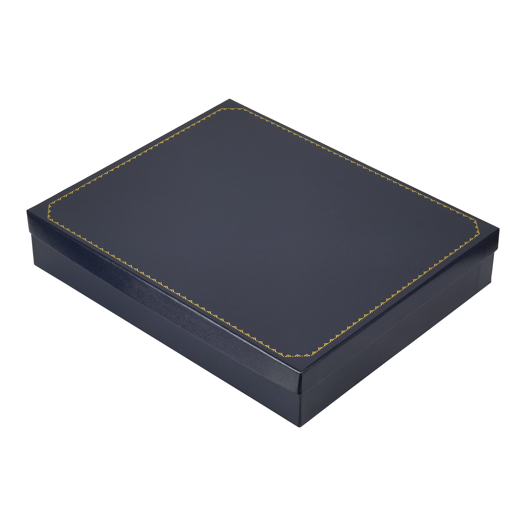 Leatherette Full Set Box with Gold Accent and Matching Insert