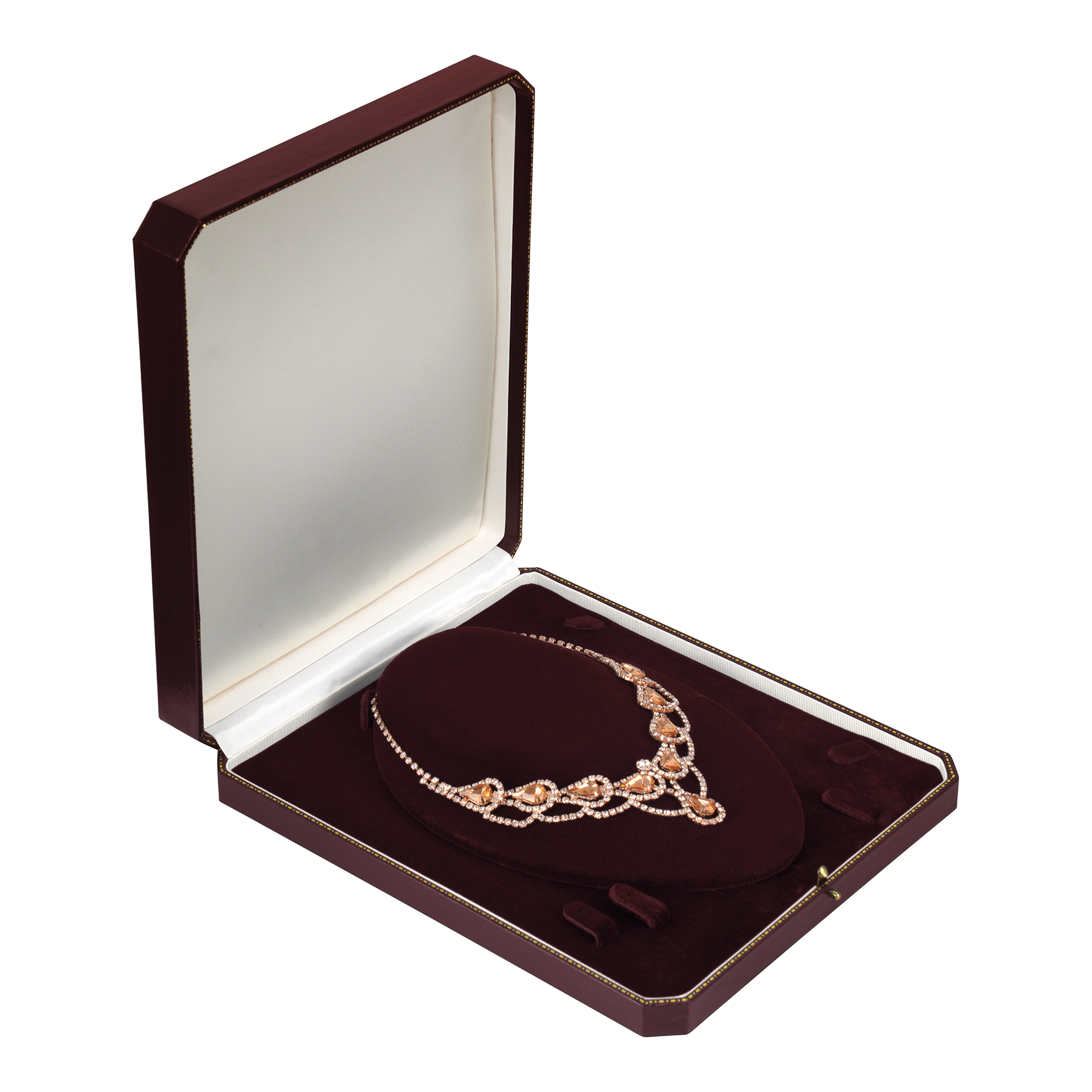 Leatherette Full Set Box with Gold Accent and Matching Insert