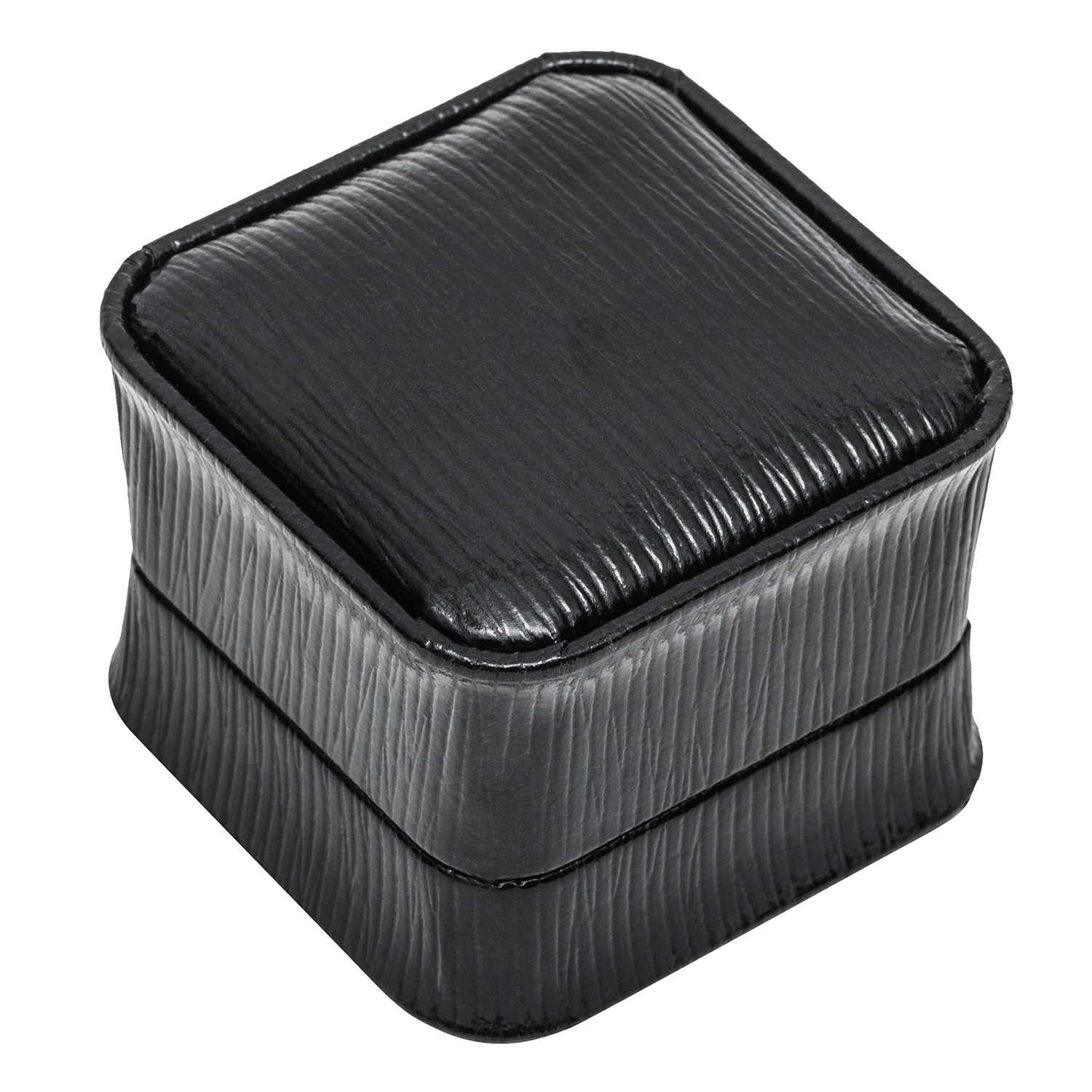 Embossed Leatherette Single Ring Box with White Velvet Interior