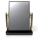 Elegant Jewellery Display Mirror with Black & Gold Stand