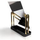 Elegant Jewellery Display Mirror with Black & Gold Stand