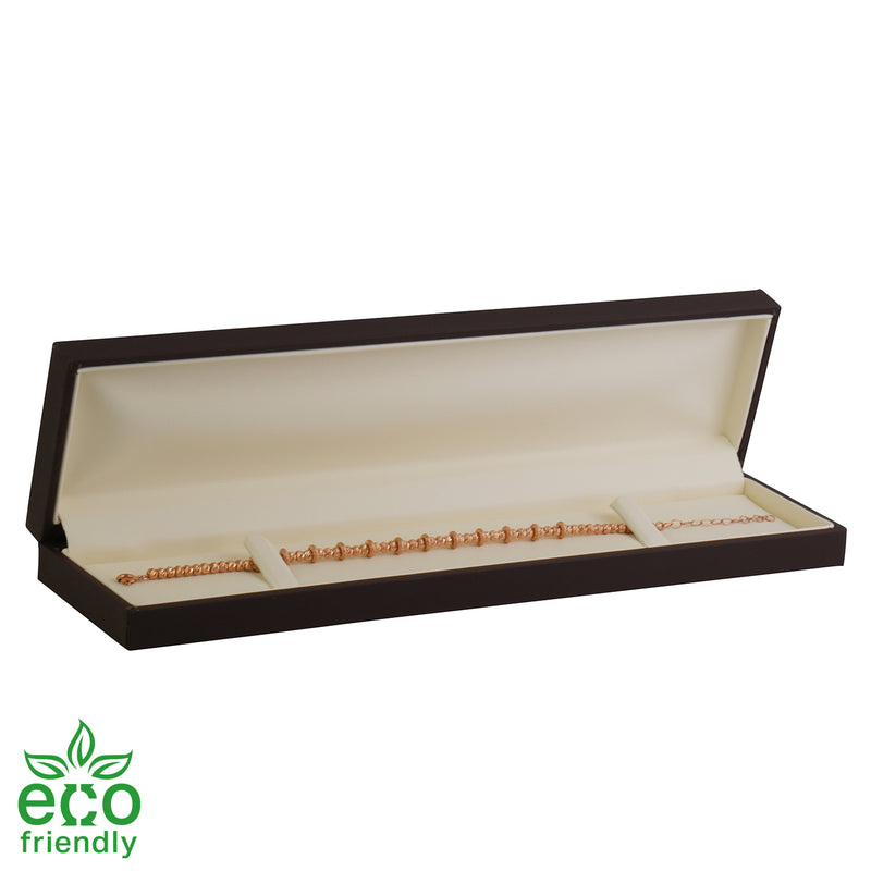 Eco-Friendly Matte Paper-Covered Bracelet Plastic Box with Matching Moulded Sleeve