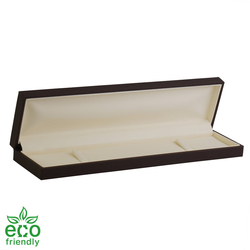 Eco-Friendly Matte Paper-Covered Bracelet Plastic Box with Matching Moulded Sleeve