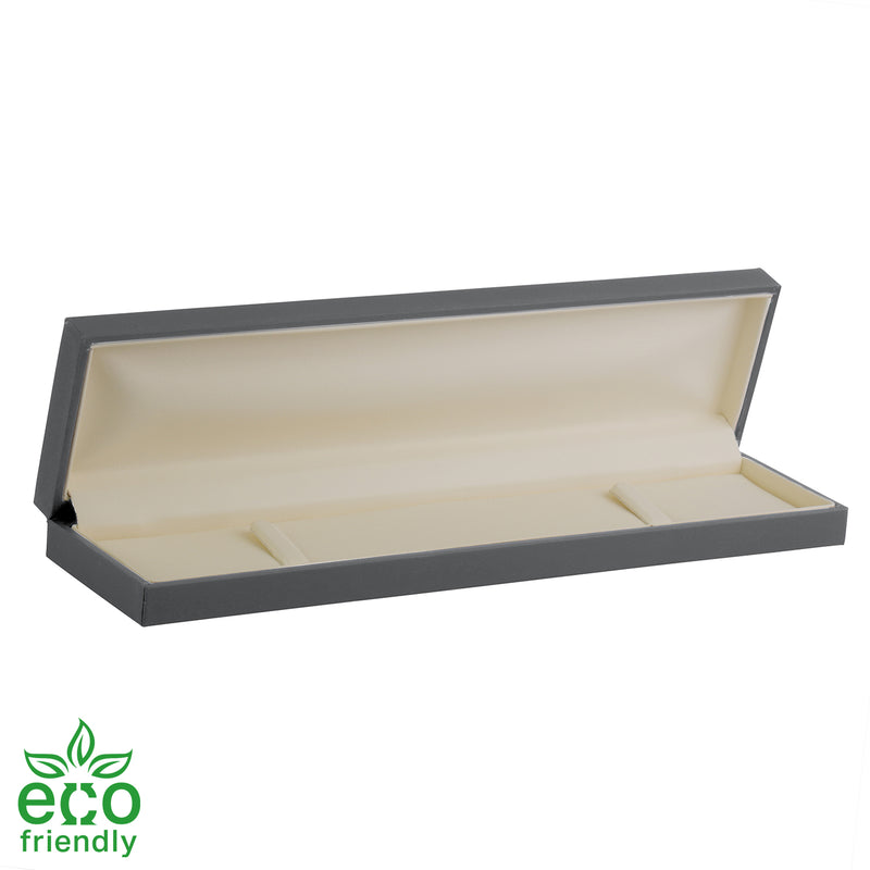 Eco-Friendly Matte Paper-Covered Bracelet Plastic Box with Matching Moulded Sleeve