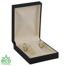 Eco-Friendly Matte Paper-Covered French Clip Earring Plastic Box with Matching Moulded Sleeve