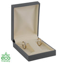 Eco-Friendly Matte Paper-Covered French Clip Earring Plastic Box with Matching Moulded Sleeve