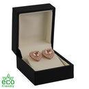 Eco-Friendly Matte Paper-Covered Single Earring Plastic Box with Matching Moulded Sleeve