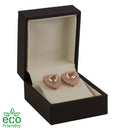 Eco-Friendly Matte Paper-Covered Single Earring Plastic Box with Matching Moulded Sleeve