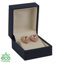 Eco-Friendly Matte Paper-Covered Single Earring Plastic Box with Matching Moulded Sleeve