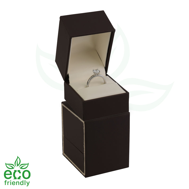 Eco-Friendly Matte Paper-Covered Ring Plastic Box with Matching Moulded Sleeve