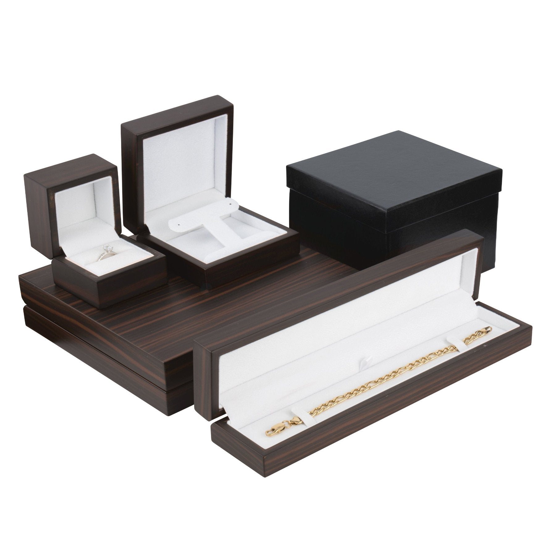 Brown Zebrawood Single Earring Box