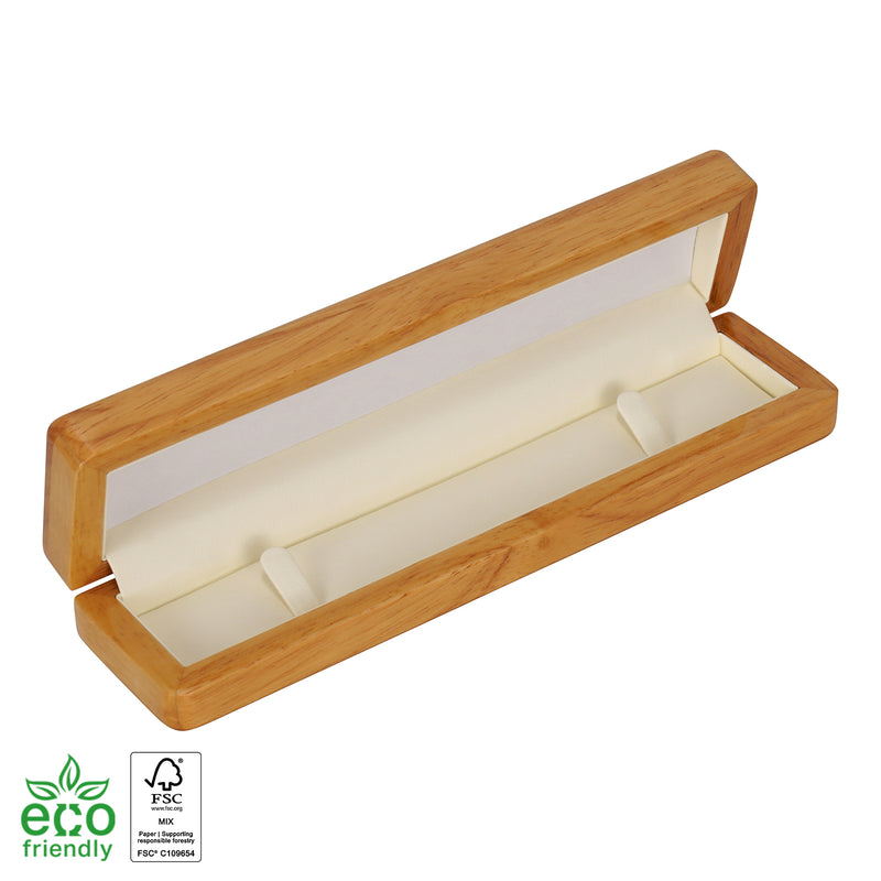 Eco-Friendly Wooden Bracelet Box with Suede Insert