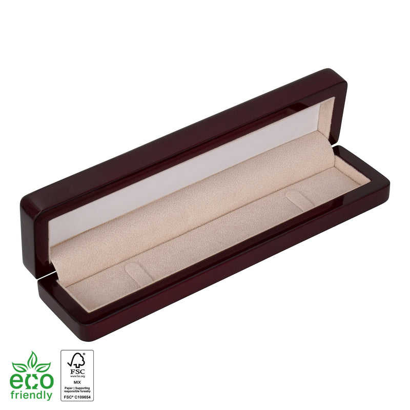 Eco-Friendly Wooden Bracelet Box with Suede Insert