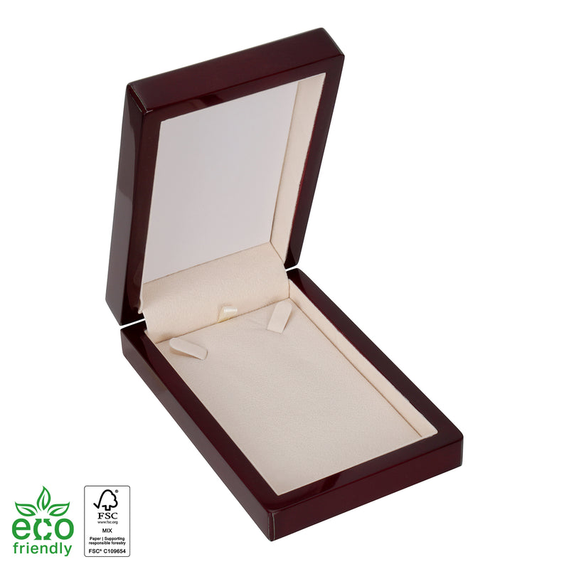 Eco-Friendly Wooden Pearl Box with Suede Insert