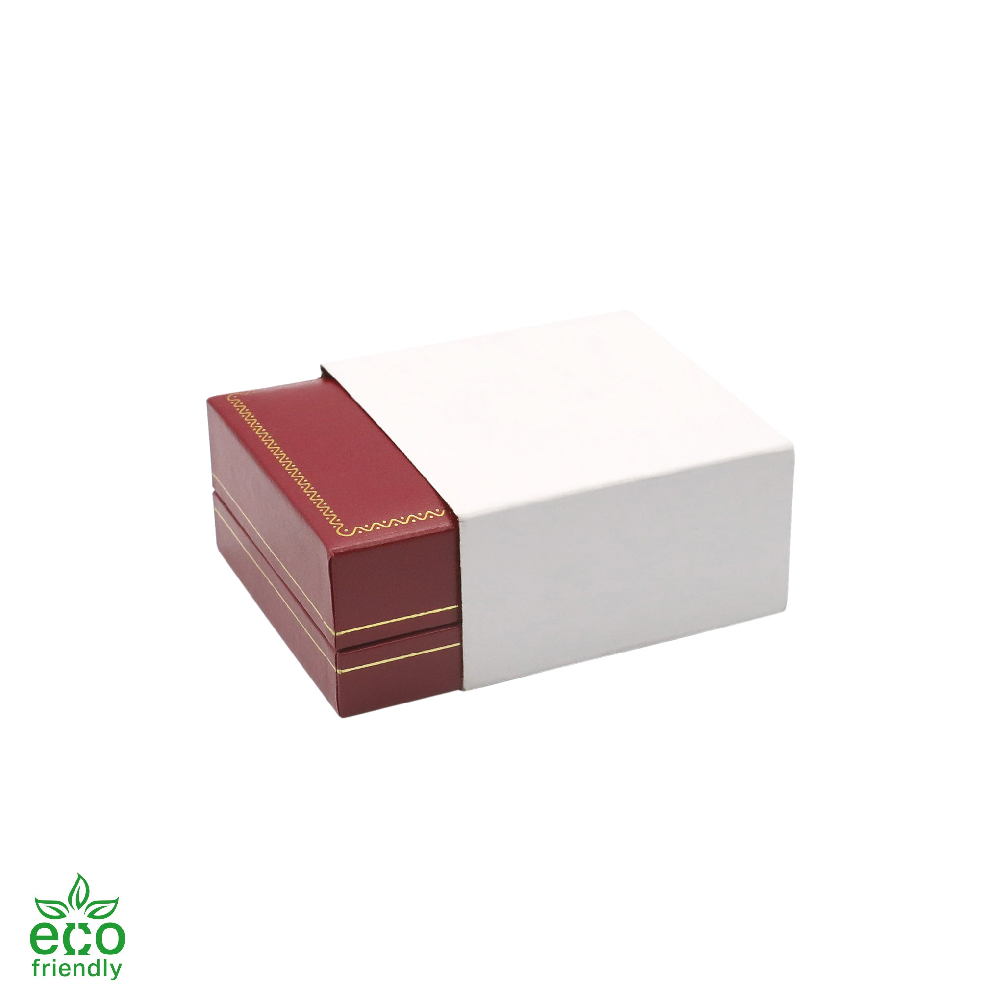 Eco-Friendly Paper-Covered Clip Earring Box with Gold Accent