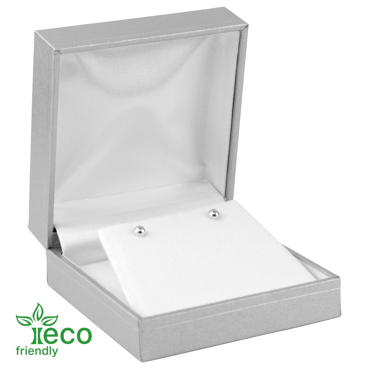 Eco-Friendly Plastic Clip Earring Box, Paper-Covered with Gold Accent