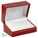 Eco-Friendly Paper Covered Double Ring Box with Gold Accent