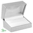 Eco-Friendly Paper Covered Double Ring Box with Gold Accent