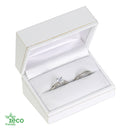 Eco-Friendly Paper Covered Double Ring Box with Gold Accent