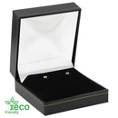 Eco-Friendly Plastic Hoop Earring Box, Paper-Covered with Gold Accent