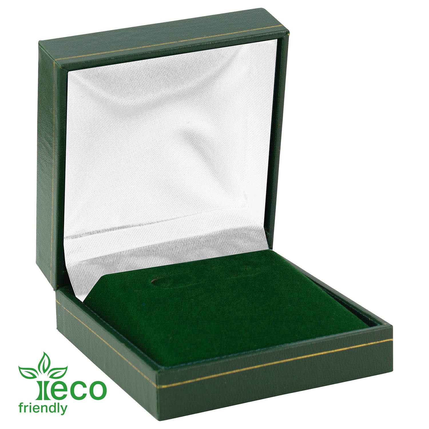 Eco-Friendly Paper-Covered Hoop Earring Box with Gold Accent