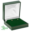 Eco-Friendly Plastic Hoop Earring Box, Paper-Covered with Gold Accent