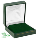 Eco-Friendly Plastic Hoop Earring Box, Paper-Covered with Gold Accent