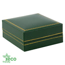 Eco-Friendly Plastic Hoop Earring Box, Paper-Covered with Gold Accent