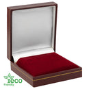 Eco-Friendly Plastic Hoop Earring Box, Paper-Covered with Gold Accent
