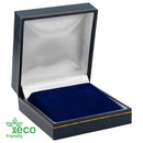 Eco-Friendly Plastic Hoop Earring Box, Paper-Covered with Gold Accent