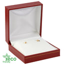 Eco-Friendly Plastic Hoop Earring Box, Paper-Covered with Gold Accent