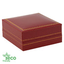 Eco-Friendly Plastic Hoop Earring Box, Paper-Covered with Gold Accent