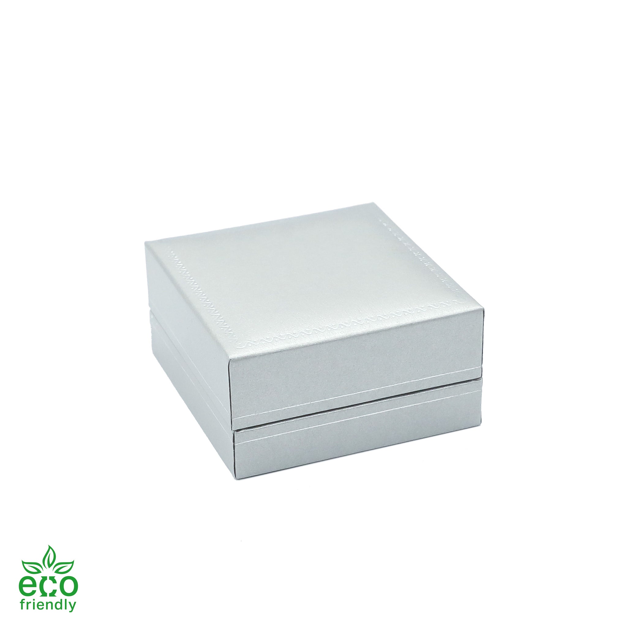 Eco-Friendly Paper-Covered Hoop Earring Box with Gold Accent