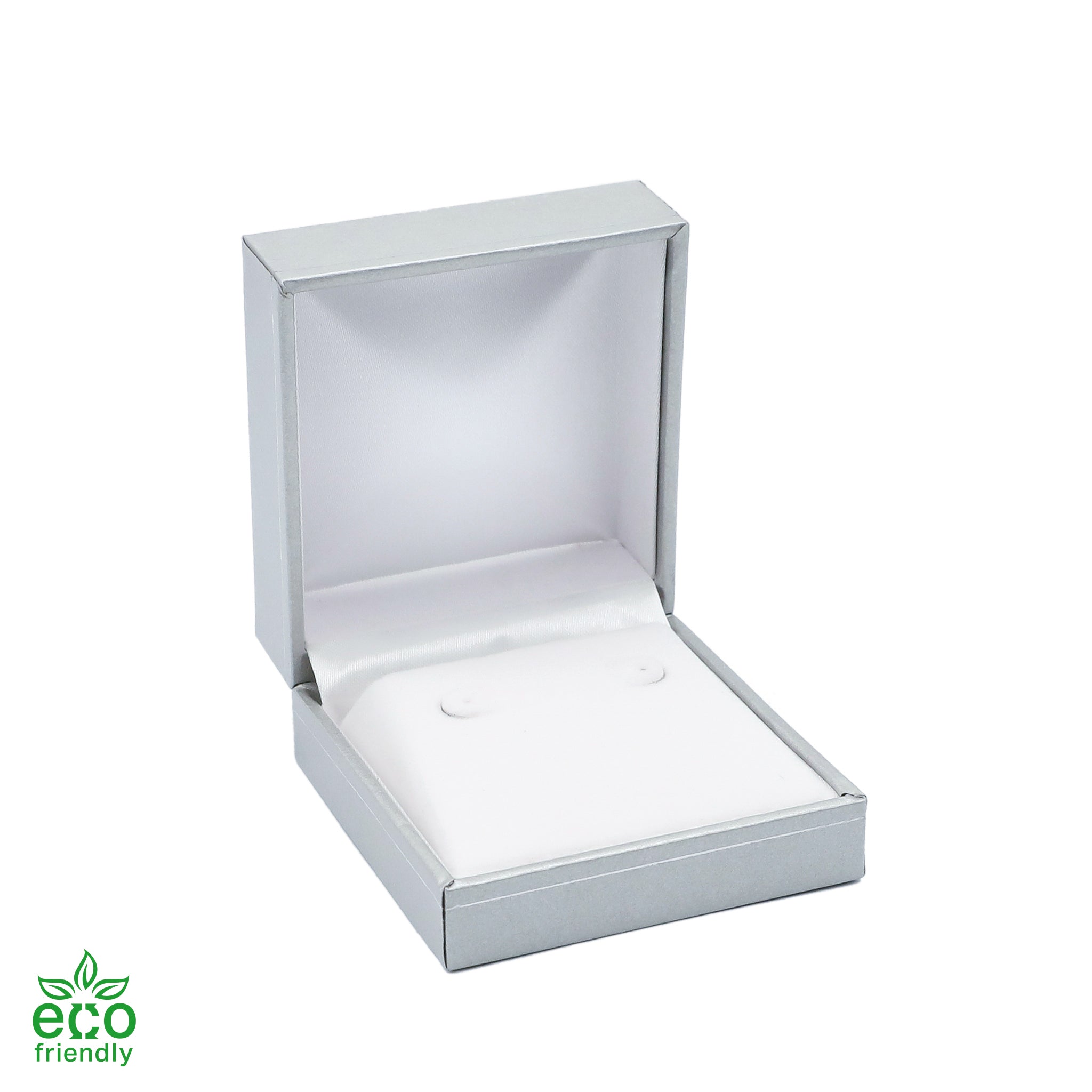 Eco-Friendly Paper-Covered Hoop Earring Box with Gold Accent
