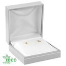 Eco-Friendly Plastic Hoop Earring Box, Paper-Covered with Gold Accent