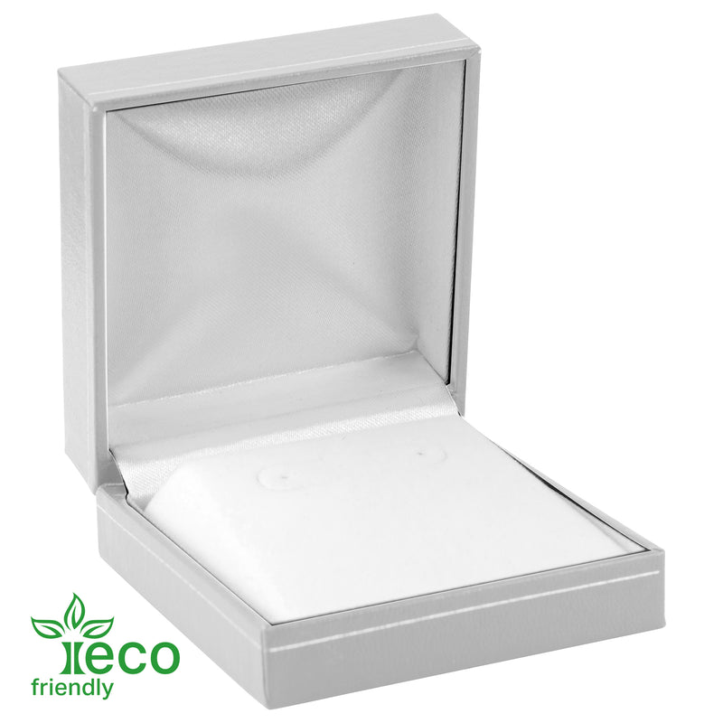 Eco-Friendly Plastic Hoop Earring Box, Paper-Covered with Gold Accent