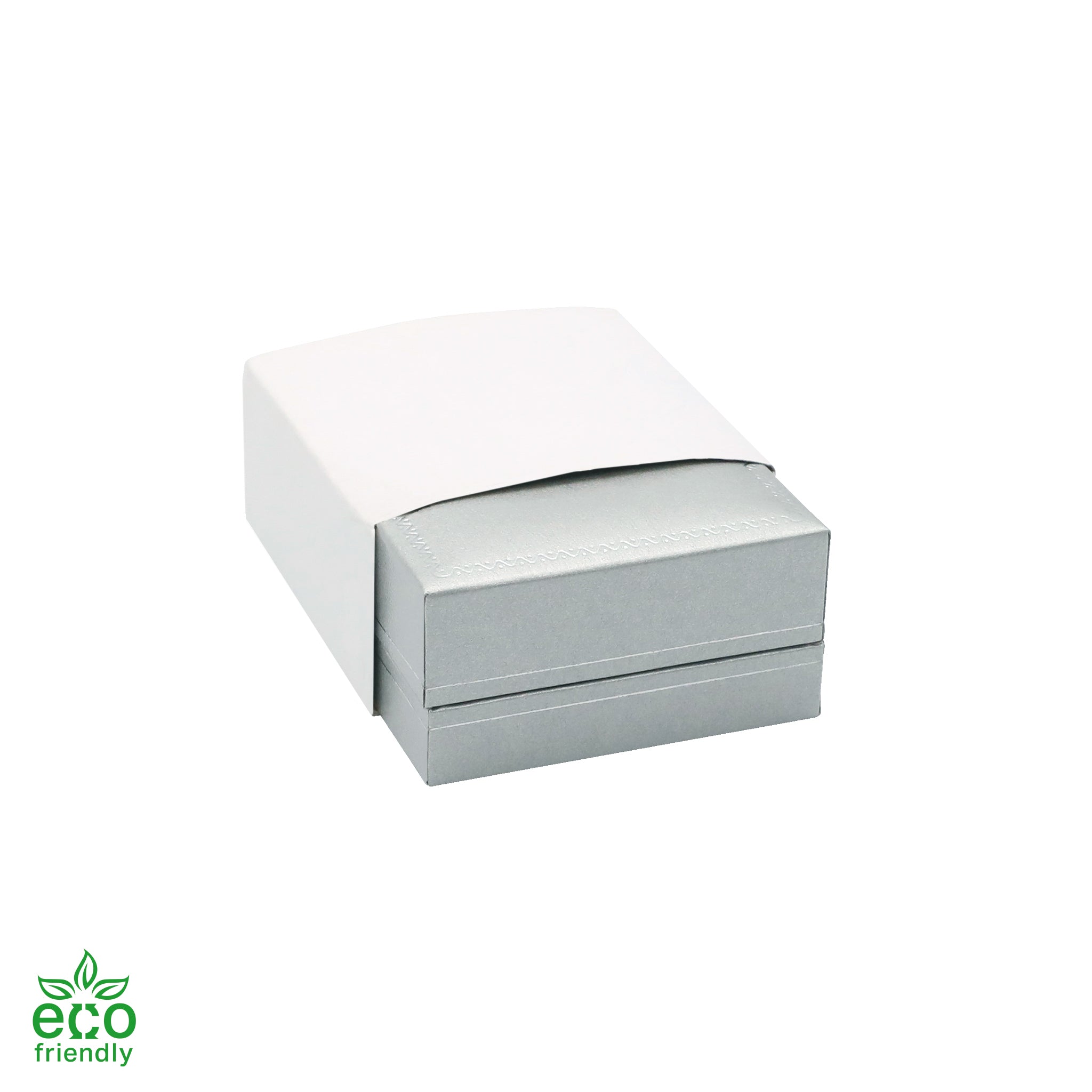 Eco-Friendly Paper-Covered Hoop Earring Box with Gold Accent