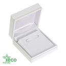 Eco-Friendly Plastic Hoop Earring Box, Paper-Covered with Gold Accent