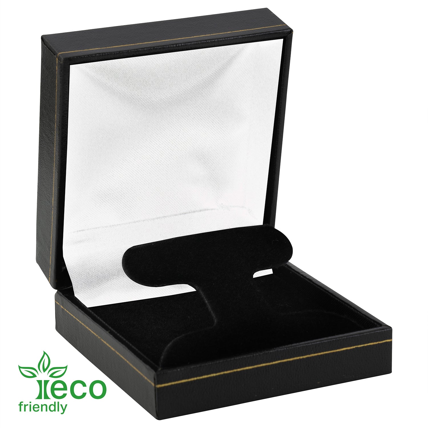 Eco-Friendly Plastic French Clip Earring Box, Paper-Covered with Gold Accent