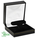 Eco-Friendly Plastic French Clip Earring Box, Paper-Covered with Gold Accent