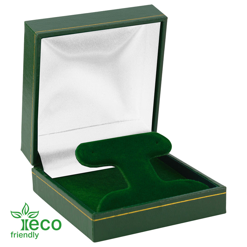 Eco-Friendly Plastic French Clip Earring Box, Paper-Covered with Gold Accent