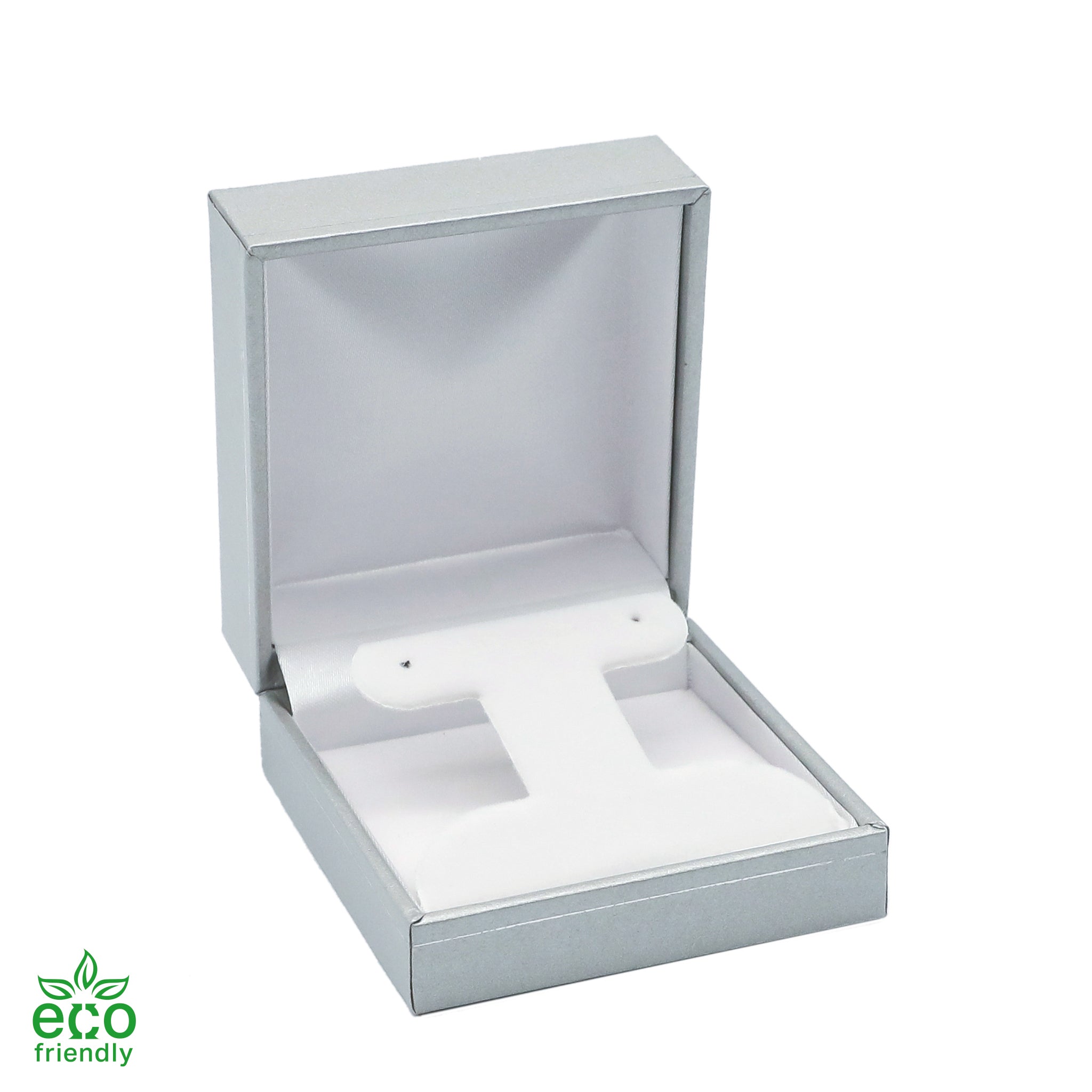 Eco-Friendly Paper-Covered French Clip Earring Box with Gold Accent