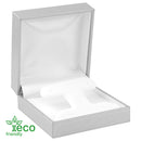 Eco-Friendly Plastic French Clip Earring Box, Paper-Covered with Gold Accent