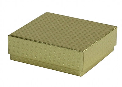 Rigid Gold Diamond Foil Chocolate Box with Lid