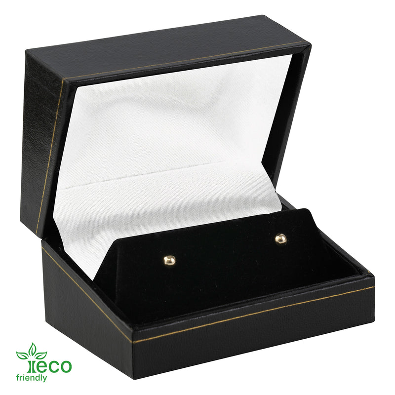 Eco-Friendly Paper Covered Large Cufflink Box with Gold Accent