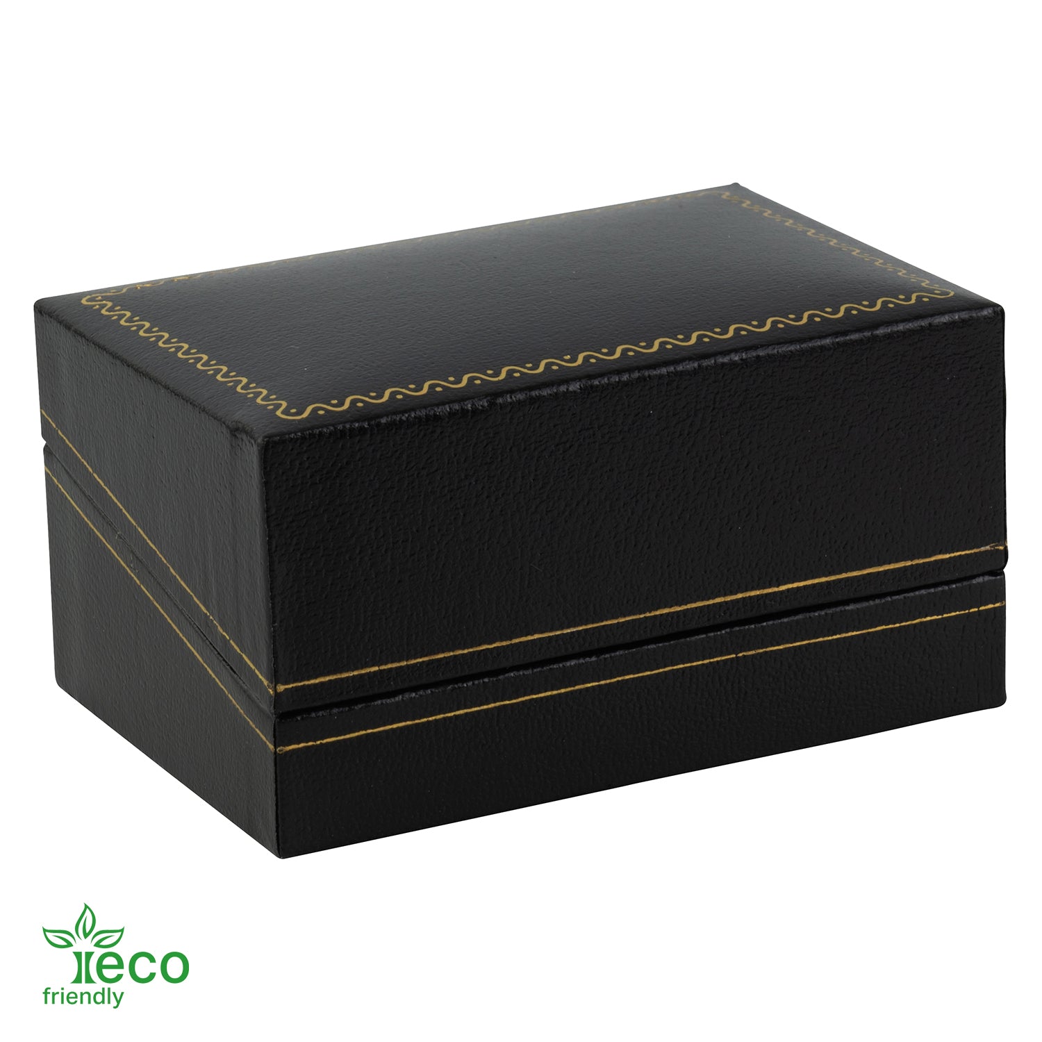 Eco-Friendly Paper Covered Large Cufflink Box with Gold Accent