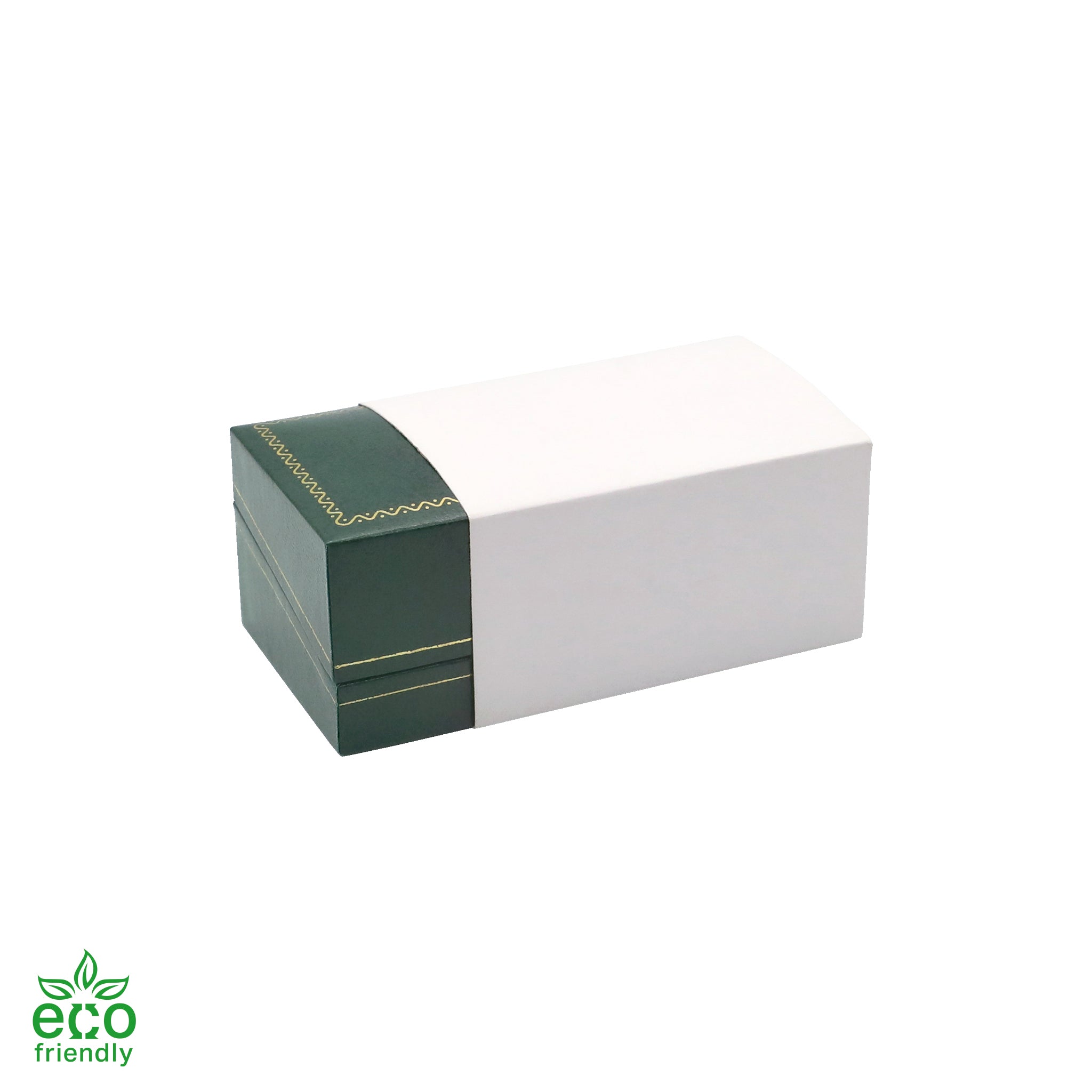 Eco-Friendly Paper Covered Large Cufflink Box with Gold Accent