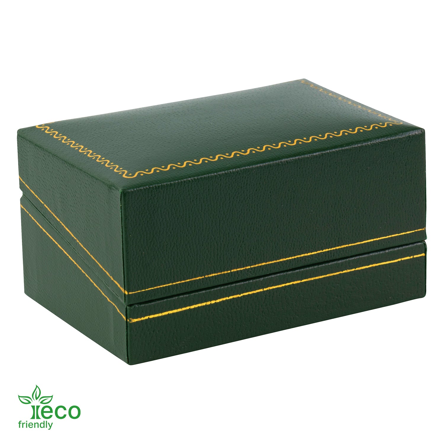 Eco-Friendly Paper Covered Large Cufflink Box with Gold Accent