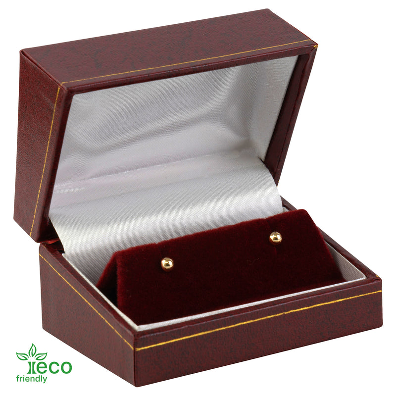 Eco-Friendly Paper Covered Large Cufflink Box with Gold Accent