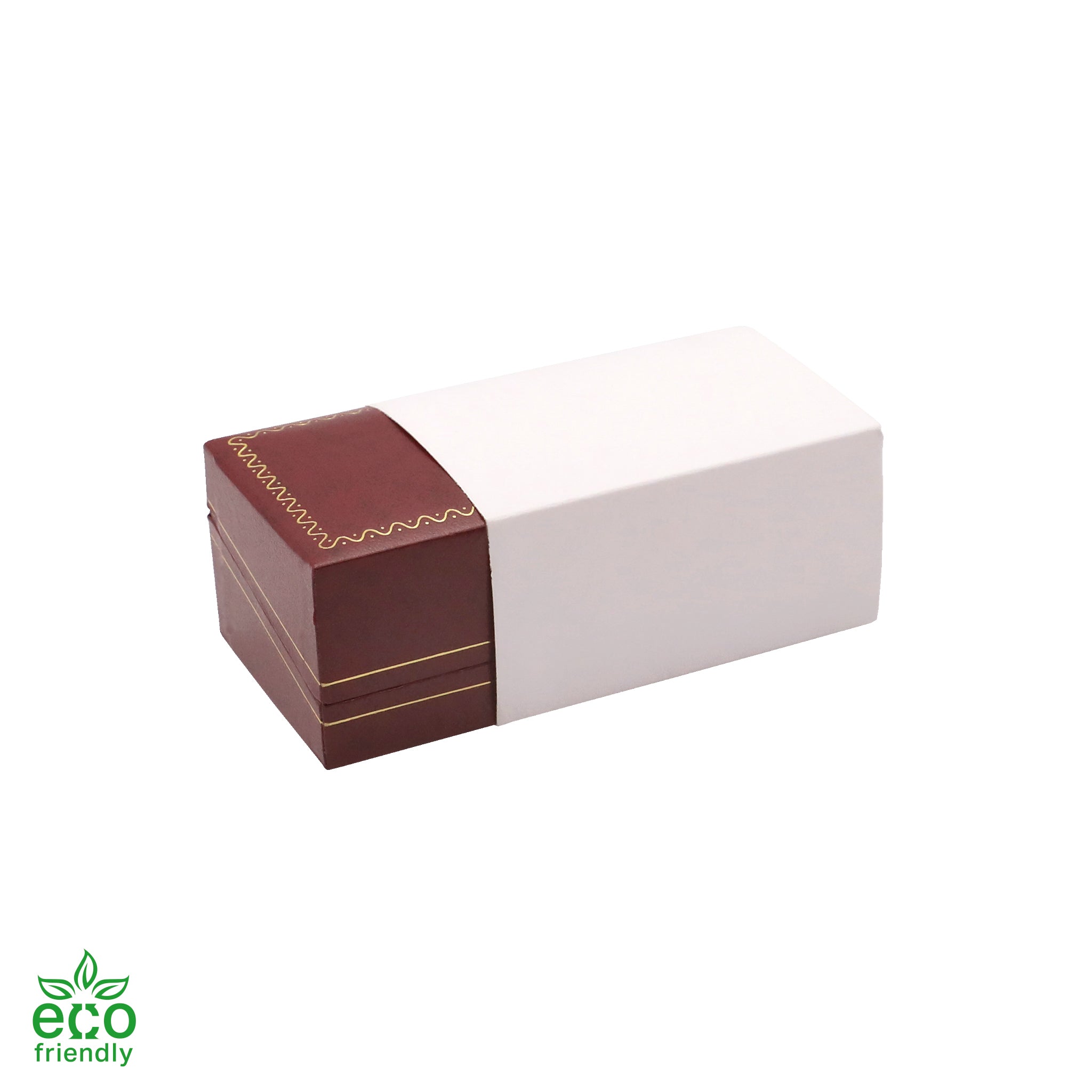 Eco-Friendly Paper Covered Large Cufflink Box with Gold Accent